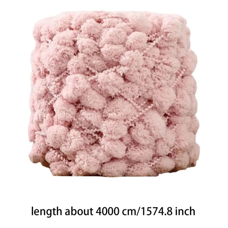 Hilo Grueso De Pompón, 4 Bolas, Ideal Para Tejer En