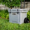 Hogg 35 qt Rotomolded Cooler, Hard Cooler with Wheels and