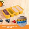 Treaterrific Silicone Stackable Freezer Containers with Lids - 4 Compartments,