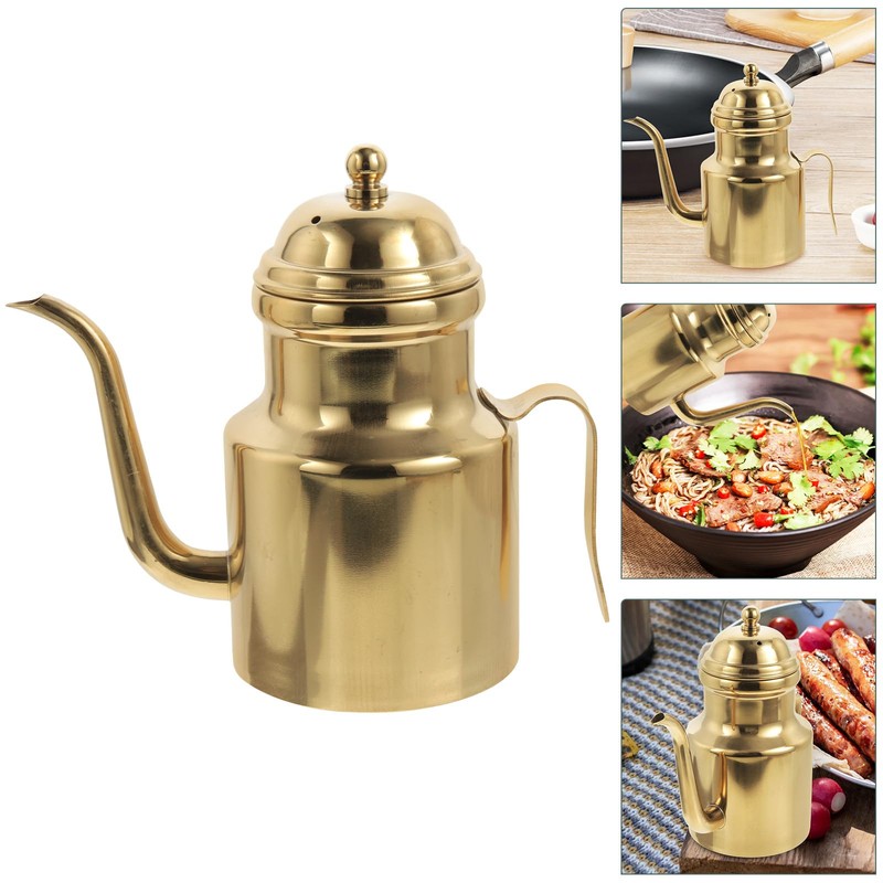 Cabilock Oil Dispenser Vinegar Dispenser Bottle Stainless Steel Oil Can