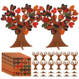 16Pcs Black History Month Tree Craft Kits, Make Your Own African American Heart Tree DIY Decoration, Happy Black History Month Tree Foam Crafts Kit Supplies Home School Party Fun Art Activity Favors