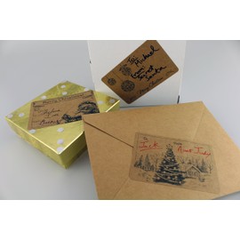 ChromaLabel 2 x 3 inch Kraft Christmas Labels, 8 Designs, to & from Gift Tags