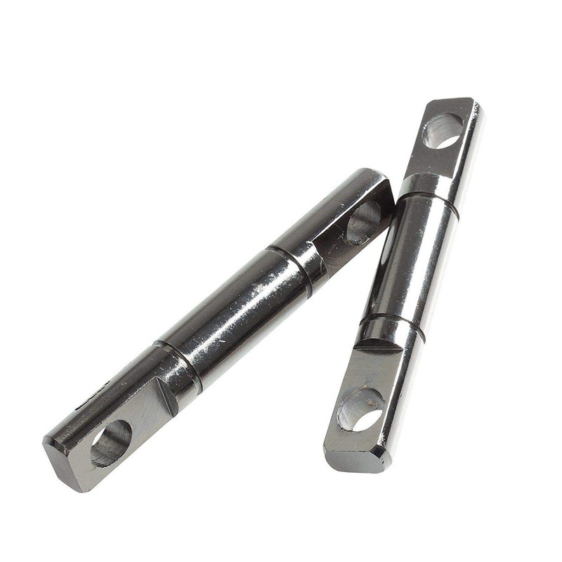 BLACKHORSE-RACING 2PCS Rear Adjustable Upper Camber Kit Silver Compatible with