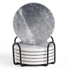 LIFVER Coasters - Coasters Set of 6 - Grey Coasters