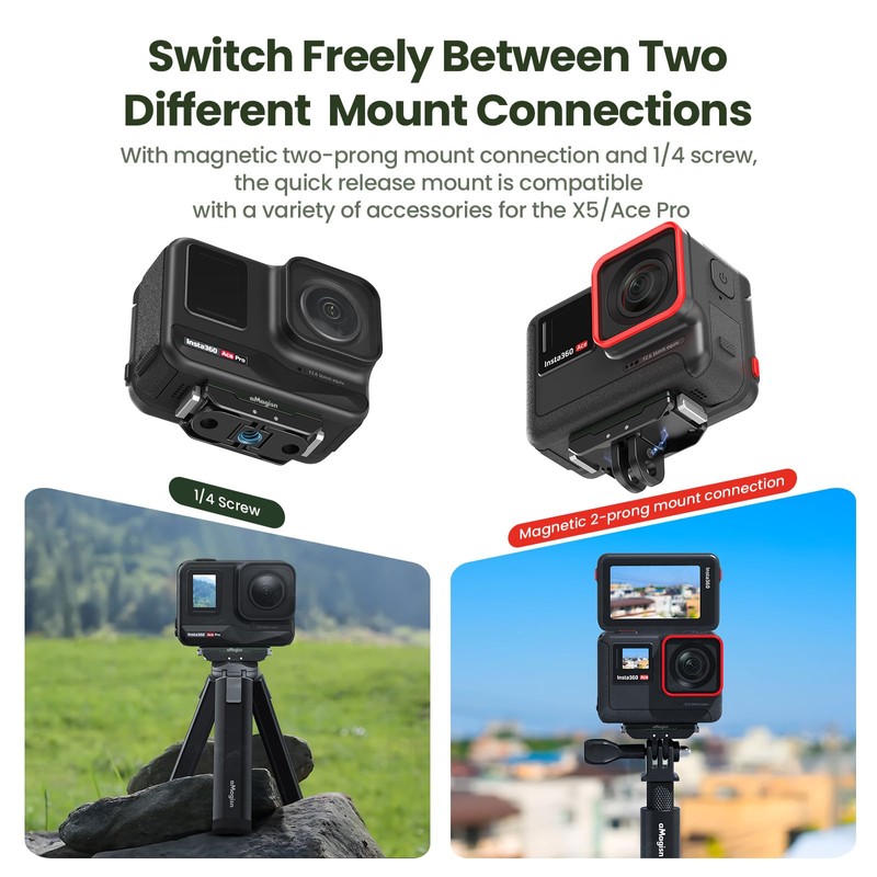 Taoricup Compatible Insta360 Ace/Insta360 Ace Pro Magnetic Mount GoPro Mount