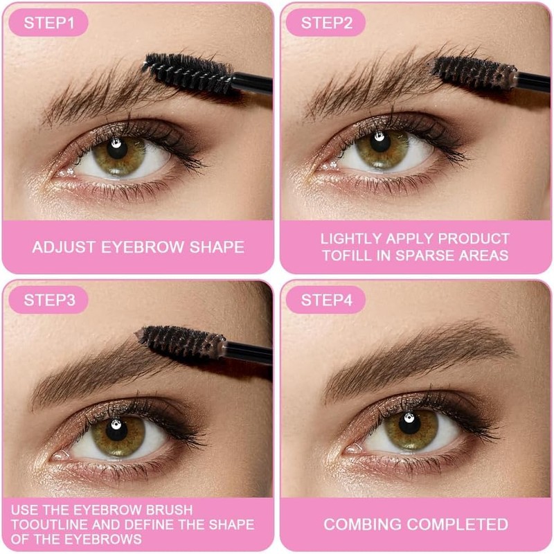 Gel para cejas, Kit de tinte para cejas marrones, Kit