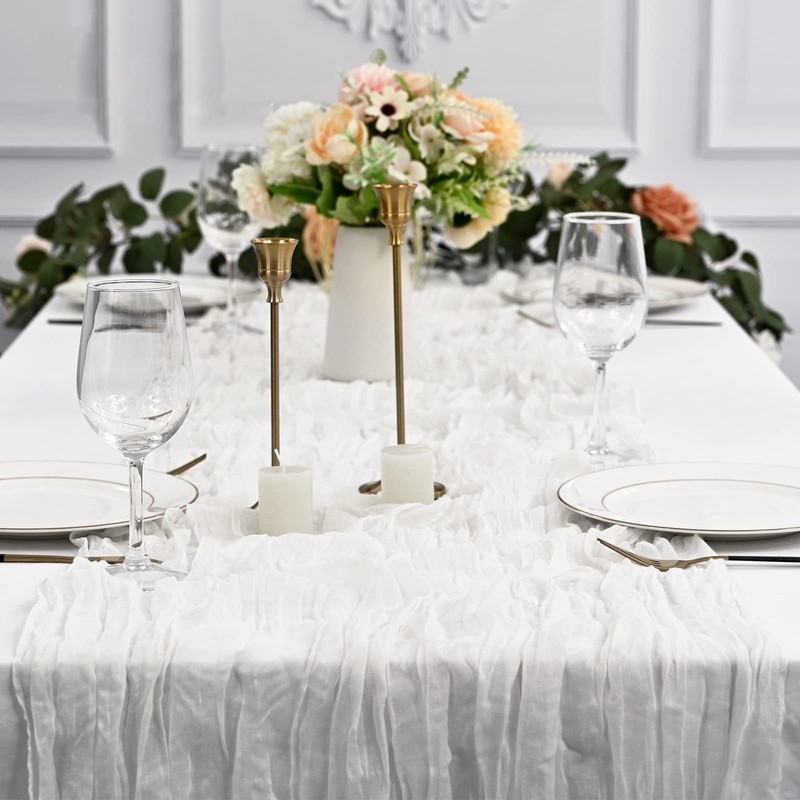 White Table Runner,Long table runner 90×300cm(35"x118"),for Wedding Table Decoration ,Birthday