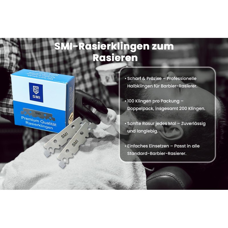 SMI Razor Blades 200 Half Blades (2 x 100) -