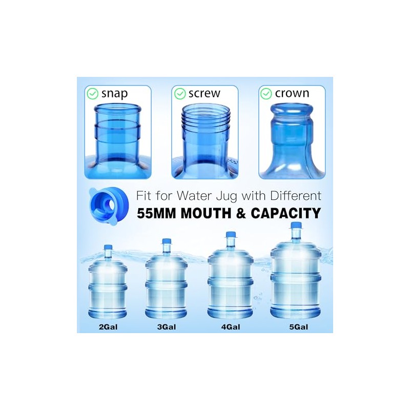 U-Goforst [4 PACK] 3 & 5 Gallon Water Jug Caps