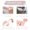24 PCS Stick on Toenails, False Toe Nails with Glue,