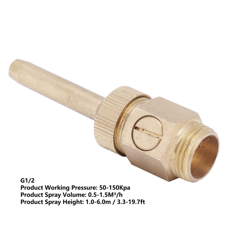 Pond Valve Nozzle,Externally Threaded Brass Straight Head High Hardness Pool