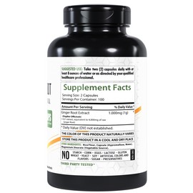 HealthFare Ginger Root Capsules 4000mg | 200 Pills | Highest Potency Supplement HealthFare