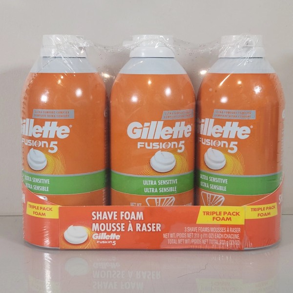 Gillette Fusion 5 Ultra Sensitive Shave Foam Full Size 11