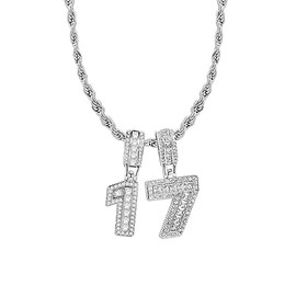 SBI Jewelry 17 Birthday Necklace for Women Clear CZ Daughter Cousin Friends Family Anniversary