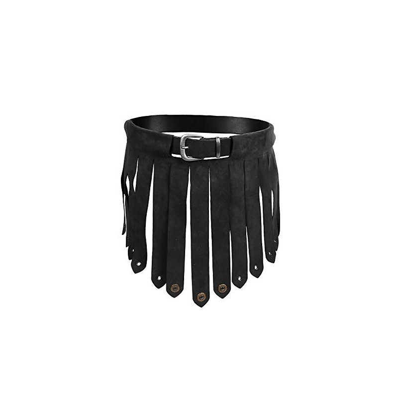 Andracor - Leather Loincloth Gladiator - Black Genuine Leather for