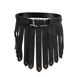 Andracor - Leather Loincloth Gladiator - Black Genuine Leather for Legionaries, Antiquity, Sparta & LARP