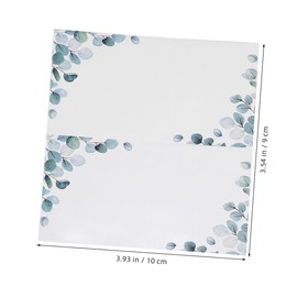 Mobestech 40pcs Eucalyptus Foldable Wedding Place Cards Elegant Table Name Tags for Reception Shower and Party Seating Printable Tent Cards for Food Labels and Invitations