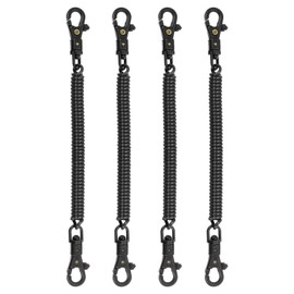 [PATIKIL] Book Stretchable Key Chain Key Chain Anti Fall Lost Coil Strap Elastic Cord Key Strap, Black