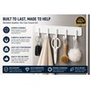 Magnetic Refrigerator Hook Rack with 5 Hanging Hooks, No-Drill Heavy