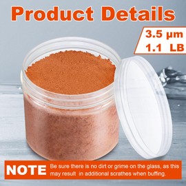 Teenyyou 1.1 Pound Cerium Oxide Polishing Powder for Glass with 1 Plastic Bottle 3.5 Um Cerium Oxide High Grade Polishing Compound Glass Scratch Remover for Repair Buffing Ceramics