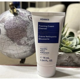 KORRES ﻿Korres Greek Yoghurt Foaming Cream Cleanser 2.54 oz 75 ml Large Travel Sz Seale