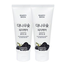 Happy Bath Bamboo Charcoal Sebum Absorbing Cleansing Foam 200g x2 / 해피바스 대나무숯 피지흡착 클렌징폼 200g x2
