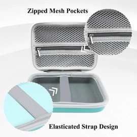 ROEOWENE Bag for SUPVAN E10 Label Printer, Labelling Device, Mini Printer, Protective Case for Nelko P21/NIIMBOT D110/Pristar P15 Bluetooth Labelling Device, Portable Label Printer (Bag Only), Green