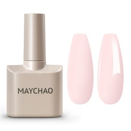 MAYCHAO 15ML Creamy Pink Gel Nail Polish 1Pc Pink Gel Polish Soak Off UV LED Nail Polish Nail Art Starter Manicure Salon DIY at Home, 0.5 OZ
