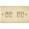 Knightsbridge FP4100BB Brushed Brass FPAV4100BB Flat Plate 10A 4G 2