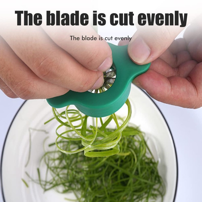 Sharp Onion Slicer, Stainless Steel Spring Onion Cutter with Exclusive