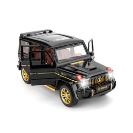 LOVEPOSELY 1/32 Scale Car Model Compatible for Collectible Benz G63 AMG Diecast Toy Vehicle, Zinc Alloy Pull Back Toy Car with Sound and Light for Adult Boys Girls 3 4 5 6 7 8（Black）