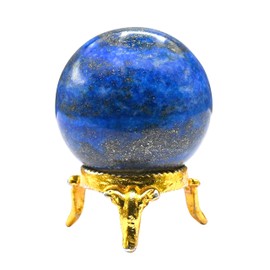 Lapis Lazuli Crystal Ball with Stand - 1.5" Inches Crystal Sphere Meditation Balls for Witchcraft and Decorative Balls