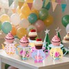 Nicime 8pcs Flower Teapot Cupcake Stand, Pink Cute Party Cardboard