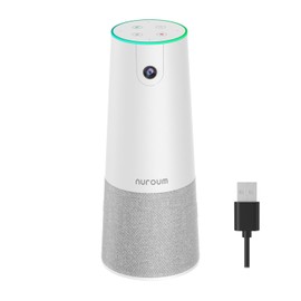 NUROUM C20(2nd Gen) HD Conference Webcam, 1080P Video Conferencing Camera with Microphone and Speaker, All in One Computer Camera for Desktop, 13ft Voice Pickup, AI Noise-Cancellation, USB Plug&Play