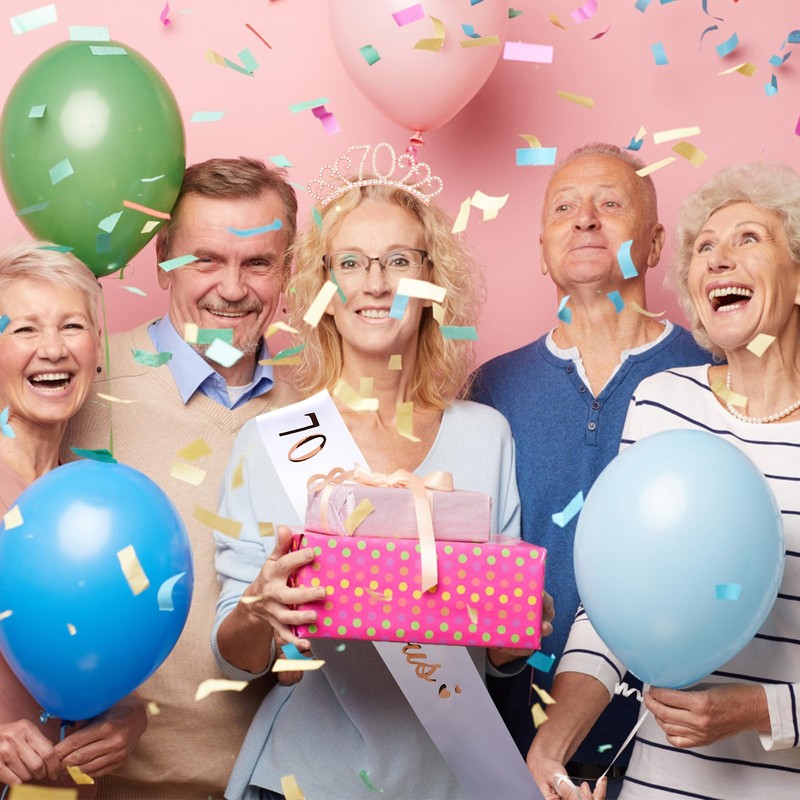 CIEHER 70th Birthday Set: Crown + Sash, Decorations, Gifts, Photo