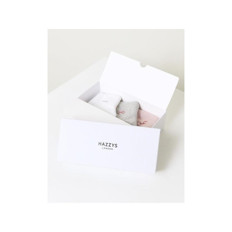 Hazzys (대구신세계)퍼피자수 3색 여성 단목 양말 3종 세트HISS5E200WT (Daegu Shinsegae)