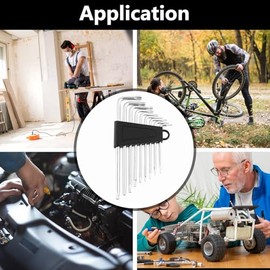9 Piezas en Forma de L Llave Hexagonal Torx T6 T7 T8 T9 T10 T15 T20 T25 T27 Llave Estrella Llave L Tipo Llaves Llave Universal para Bicicleta Coche Electrodomésticos Herramienta de Reparación Kits