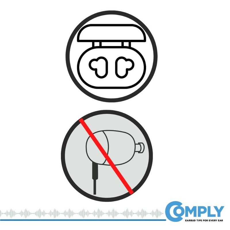 COMPLY 3 Pairs Memory Foam Earplugs for COMPLY Buds2 Pro