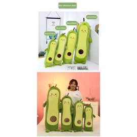 XICHEN 27 Inch Green Large Simulation Avocado Plush Toy Doll Sleeping Pillow Doll Doll, Holiday Warm Gift Plush Toy Pillows (Pillow-43Inch)