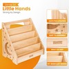 Montessori Baby Bookshelf for Ages 1–3 – 5-Tier Wooden Nursery