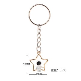 shilipu 2pcs Creative Star Moon Astronaut Couple Keychain Sweet Romantic Jewelry Backpack Pendant Jewelry Accessories