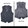 Hisdern Men's Formal Wedding Party Waistcoat, Plain Cotton Waistcoat -