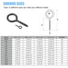 DYWISHKEY 240PCS 12 Sizes Black Zinc Plated Steel Eye Bolts