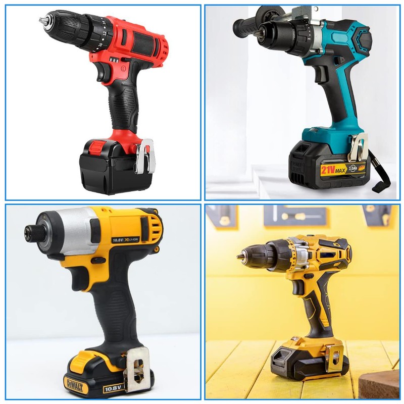 8 Pcs Electric Drill Belt Clip Replacement Hooks Clips Tools,