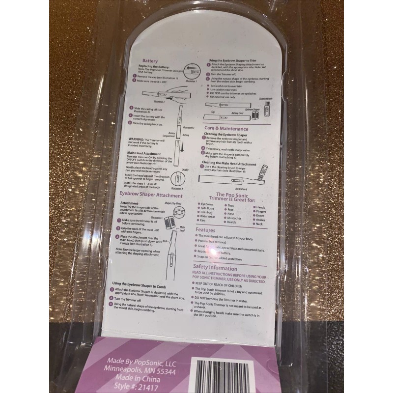 POP Sonic Trimmer Purple Flower NEW SEALED