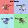 ArtCreativity Diecast Helicopter Toy - Pack of 4 - Police,