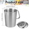 2L Stainless Steel Milk Frothing Jug with Handle and Lid