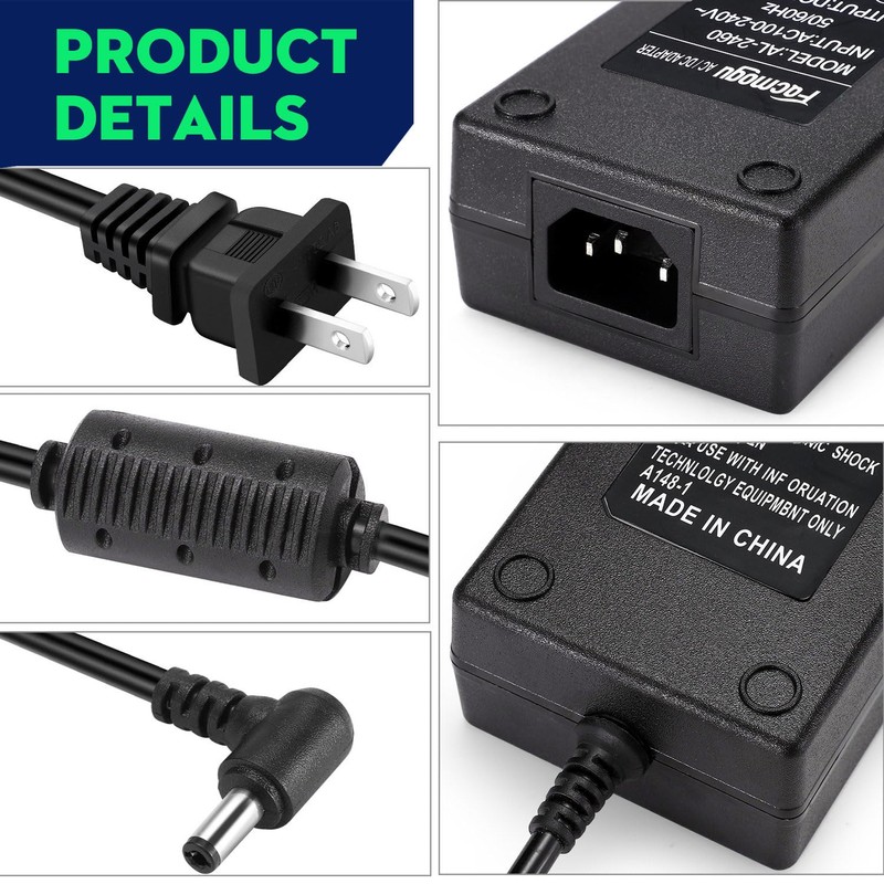 Facmogu 24V 6A Power Adapter AC 100-220V to DC 144W