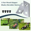 Greatshow 1 Pair Wood Chipper Blades Shredder Knives Replacement for