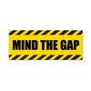 Pack of Two MIND THE GAP- HAZARD WARNING STICKER -
